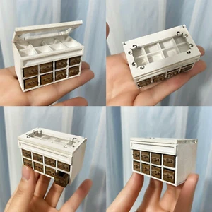 Doll House 1/12 Scale Dollhouse Miniatures Furniture Unfinished Specimen Cabinet - Picture 1 of 8