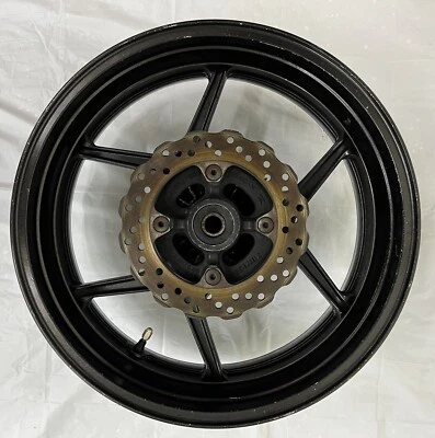 2004 2005 Kawasaki Ninja Zx10r Rear Wheel Rim Straight With Hub And Rotor - Изображение 1 из 4
