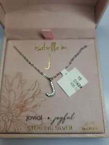 Isabella M. "J" Sterling Silver Pendant Necklace Jovial Joyful - Picture 1 of 4