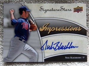 Minnesota Twins Nick Blackburn Signed 2009 UD Signature Stars Auto Card