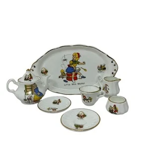 Staffordshire Fine Bone China Humpty Dumpty Kinderzimmer Reim Miniatur Tee Set - Bild 1 von 16
