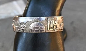 Apache Sterling  Storyteller Cuff by Richard L. Reeve ~ 30 Grams 6.5" wearable - Picture 1 of 10