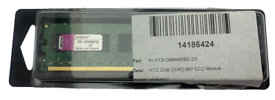 Kingston KTD-DM8400BE/2G 2GB DDR2-667 ECC Module Server RAM Memory - Image 1 of 2