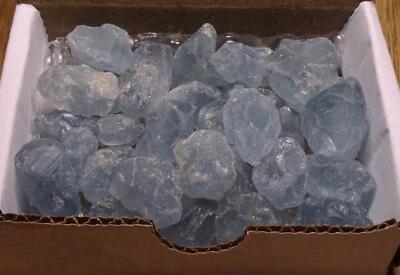 Celestite 1/2 Lb Sky Blue Crystals Natural Gemstones Mineral Specimens - Image 1 of 4