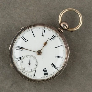 Victorian Sterling Silver Fusee Pocket Watch - Working with Key - Picture 1 of 12