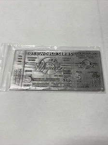 1956 World Series Metal Ticket Yankees Game 5 - Neu - Bild 1 von 4