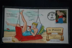 American Illustrators Al Parker FDC Handpainted Collins#O3306 Sc#3502f - Picture 1 of 1