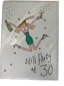 Phoenix Trading Flirty At 30 Thirty Birthday Card For Woman UVP 2,50£ - Bild 1 von 3