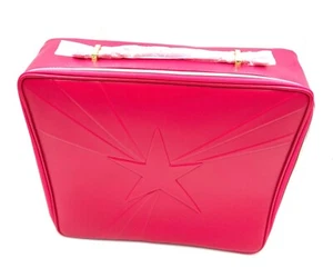 Lancome Cosmetic Makeup Bag Red Soft Side Train Case New - Picture 1 of 3
