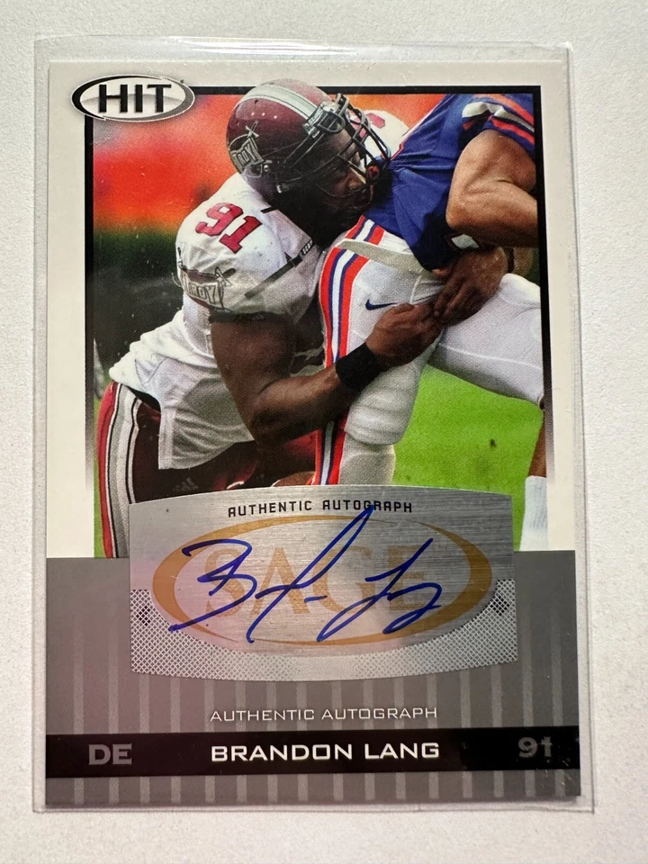 K56,918 - 2010 SAGE HIT Auto Silver #A92 Brandon Lang - Image 1 of 1
