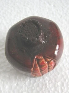 HAND MADE DECORATIVE POMEGRANATE , VERY FINE CARVING . - Picture 1 of 7