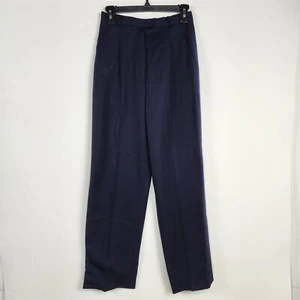 Vintage Kenar Navy Blue Wool Dress Pants Womens - 26in Waist - Picture 1 of 6