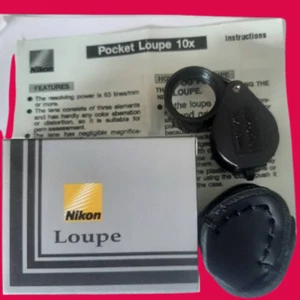 Nikon-A black Loupe lens 10x 18 mm.3-layer coated lensJewelry Amulet Magnifier - Picture 1 of 9