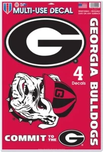 Wincraft Official NCAA- University of Georgia Bulldogs Multi Use Decal 11" x 17" - Picture 1 of 1