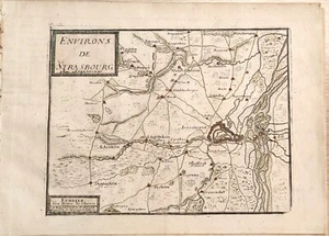 1694 PLAN ENVIRONS STRASBOURG FRANCE Nicolas de Fer - Imagen 1 de 1