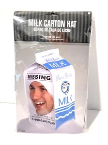 Milk Carton Hat Halloween Costume DressUp Cosplay New - Picture 1 of 1