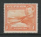 Cyprus 1938-51 1Pi Orange Perf 13½ X 12½ Sg 154A Mint.