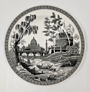 ROME Spode Archive Collection Georgian Series 10.5" Dinner Plate Black *7 LEFT* - Picture 1 of 5
