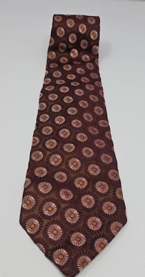 Corbata de cuello HUGO BOSS roja cachemira AOP 100 % seda dinero antiguo hecha en Italia informal Foto 1 de 4