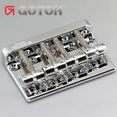 Gotoh 201B-4 String Precision Jazz Bass Bridge for Fender P Jazz Bass - CHROME - Image 1 of 2
