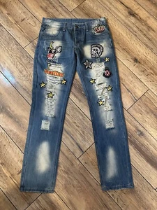 DSQUARED2 MEN JEANS size M PATCHES DENIM - Picture 1 of 5