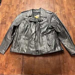 VTG Harley Davidson Women’s Thick Leather Motorcycle Jacket 2W XXL Zip Out Liner - Picture 1 of 14