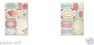 Docrafts Papermania Vintage Notes Die Cut Toppers A4 14pcs Sentiments Icons - Picture 1 of 3