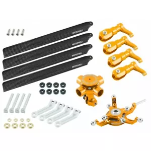 Microheli CNC Quad Carbon Fiber Blades Conversion set(GOLD)-BLADE 230S/V2/Smart - Picture 1 of 1