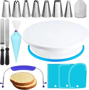 35PCs Cake Turntable and Leveler-Rotating Cake Stand with Non Slip pad-7 Icin... - Picture 1 of 6