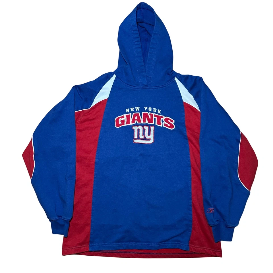 Sudadera con capucha vintage Y2K niños Reebok New York Giants NFL Royal Youth XL 00s Foto 1 de 4
