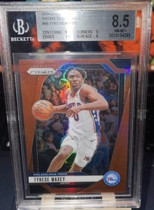 2024-25 Panini Prizm Black - Tyrese Maxey, Tyrese Maxey #96 Orange Prizm /225 - Picture 1 of 2