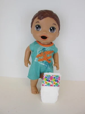 Hasbro Baby Alive Muñeca Super Snackin Luke Morena Hispano Niño Muñeca 2015 Conjunto Foto 1 de 4