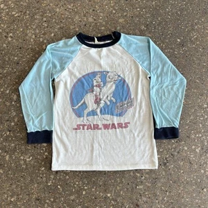 Vintage 80’s Star Wars Empire Strikes Back Youth Long Sleeve T-Shirt PJ's Medium - Picture 1 of 5