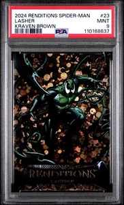 2024 UPPER DECK MARVEL RENDITIONS SPIDER-MAN KRAVEN BROWN #23 LASHER 4/10 POP 1 - Picture 1 of 3
