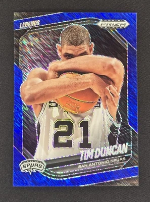 Prizm Black Tim Duncan Legends 2024-25 Blue Shimmer FOTL/35 Spurs Foto 1 de 4