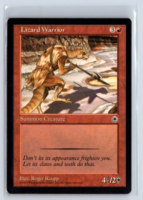LIZARD WARRIOR – MTG Magic the Gathering Card – Portal – Common - Image 1 of 4