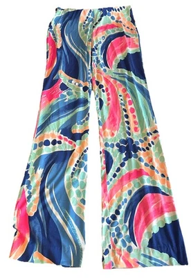 Pantalones Palazzo Lilly Pulitzer Damas Georgia May Ocean Jewels Talla S Pull On Foto 1 de 4
