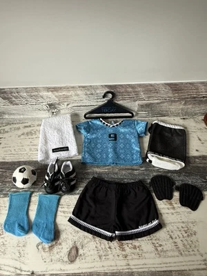 Muñeca American Girl Just Like You AZUL FÚTBOL Conjunto - Completo con Toalla de Pelota 2001 Foto 1 de 4