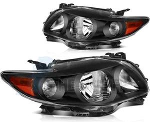 Headlights Assembly For 2009-2010 Toyota For Corolla models only Left+Right Side - Picture 1 of 8