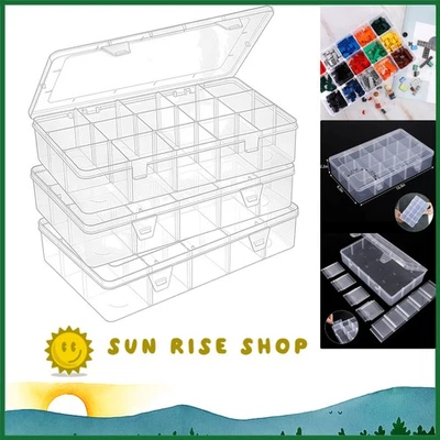 Пластиковые коробки для хранения PP - 3 упаковки с 15 сетками для легкой организации - Изображение 1 из 4