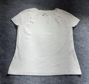 Talbots Petite White Basic Shirt Size Medium - Picture 1 of 4