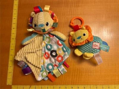 TaGgies Lion Patchkin Blankies Security Blanket Lovey & Link Clip Rattle Toy - Image 1 of 4