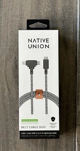 Native Union Belt Cable Duo, 4.9ft USB-C to USB-C Cable - Picture 1 of 9