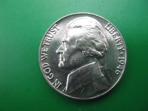 1946 Jefferson Nickel Gem BU! "Near" F/S #12172407 - Picture 1 of 4