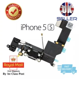 iPhone 5s USB Ladeeinheit Dock Port & Mikrofon & Kopfhörer Klinke Flex Kabel - SCHWARZ - Bild 1 von 1
