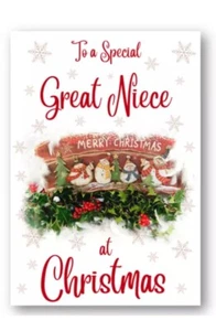 Greeting Card, To A Special Niece, Merry Christmas Card - Picture 1 of 1