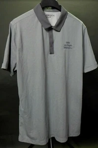 Nike Golf Grey Dri-Fit Polo Shirt Mens Large 2019 Las Vegas Skins Game - Picture 1 of 7