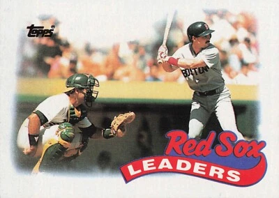 Boston Red Sox Team Leaders #321 - Topps casi nuevo-como nuevo 1989 Foto 1 de 2