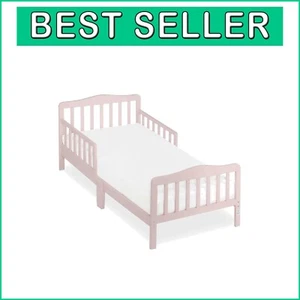 Stylish Solid Wood Toddler Bed in Pink with Safety Rails for Easy Transition - Picture 1 of 9