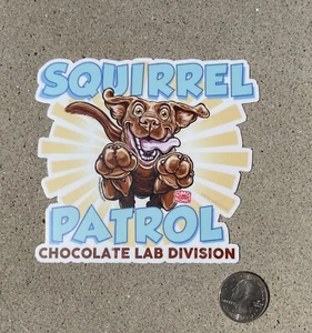 Verspielter Schokoladen Labrador Retriever Hund Aufkleber Wetterfest Sticker Labor Welpe - Bild 1 von 5